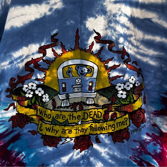 Grateful Dead Vintage 1994 Single Stitch Summer Tour Tie Dye T Shirt XL Adult - Picture 13 of 16